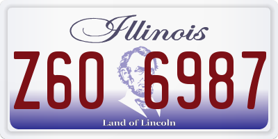 IL license plate Z606987