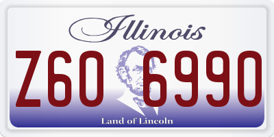 IL license plate Z606990