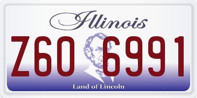 IL license plate Z606991