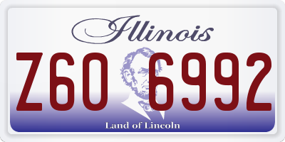 IL license plate Z606992