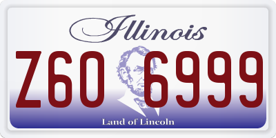 IL license plate Z606999