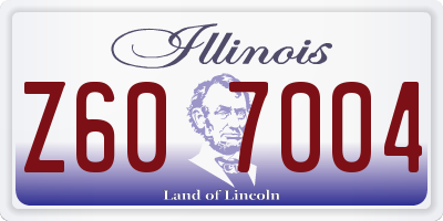 IL license plate Z607004