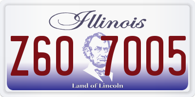 IL license plate Z607005