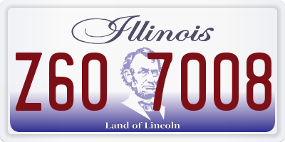 IL license plate Z607008