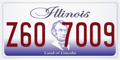 IL license plate Z607009