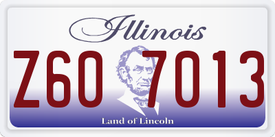IL license plate Z607013