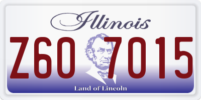 IL license plate Z607015