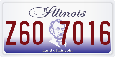 IL license plate Z607016