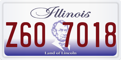 IL license plate Z607018