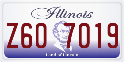 IL license plate Z607019