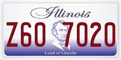 IL license plate Z607020