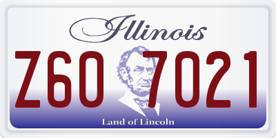 IL license plate Z607021