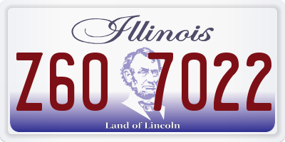 IL license plate Z607022