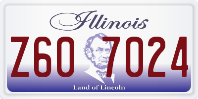 IL license plate Z607024