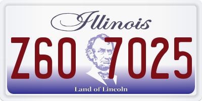 IL license plate Z607025