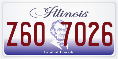 IL license plate Z607026