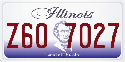 IL license plate Z607027