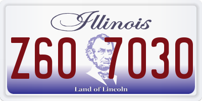 IL license plate Z607030