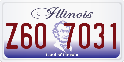 IL license plate Z607031