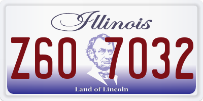 IL license plate Z607032