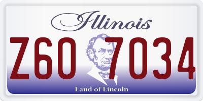 IL license plate Z607034