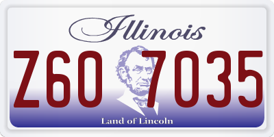 IL license plate Z607035