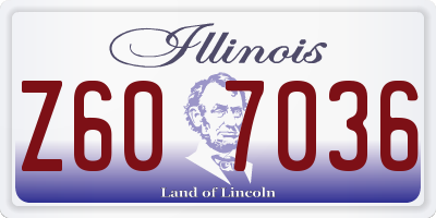 IL license plate Z607036