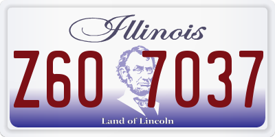 IL license plate Z607037