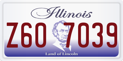 IL license plate Z607039