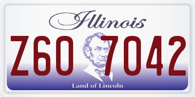 IL license plate Z607042