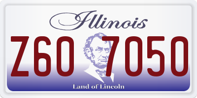IL license plate Z607050