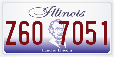 IL license plate Z607051