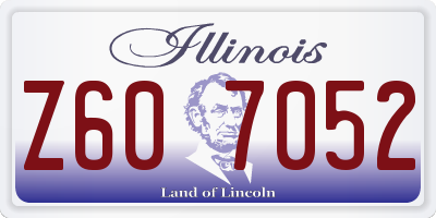 IL license plate Z607052