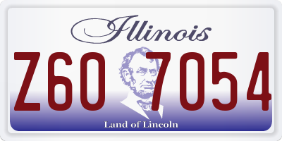 IL license plate Z607054
