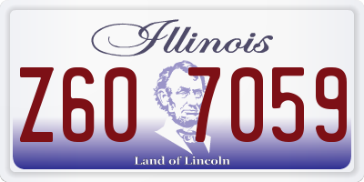 IL license plate Z607059