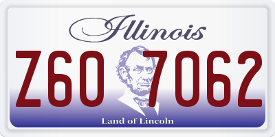 IL license plate Z607062