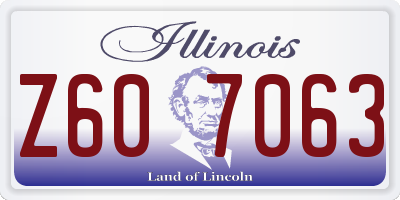 IL license plate Z607063