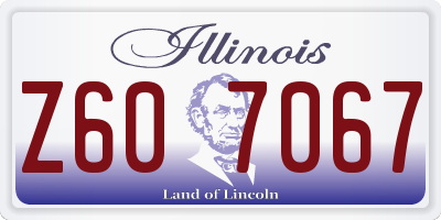 IL license plate Z607067
