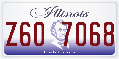 IL license plate Z607068