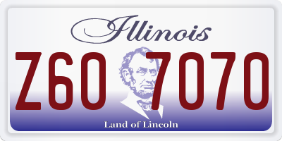 IL license plate Z607070