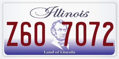 IL license plate Z607072