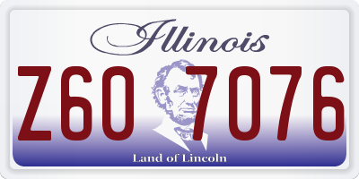 IL license plate Z607076