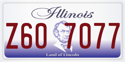 IL license plate Z607077