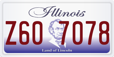 IL license plate Z607078