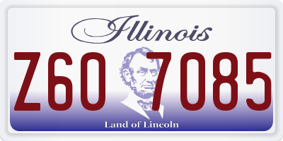 IL license plate Z607085