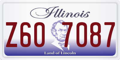 IL license plate Z607087