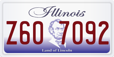 IL license plate Z607092