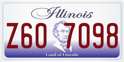 IL license plate Z607098