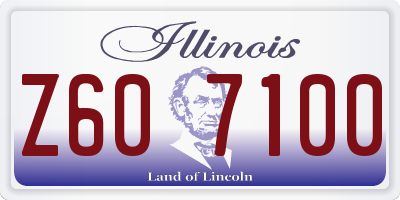 IL license plate Z607100