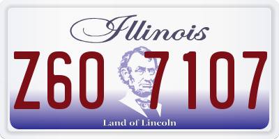 IL license plate Z607107